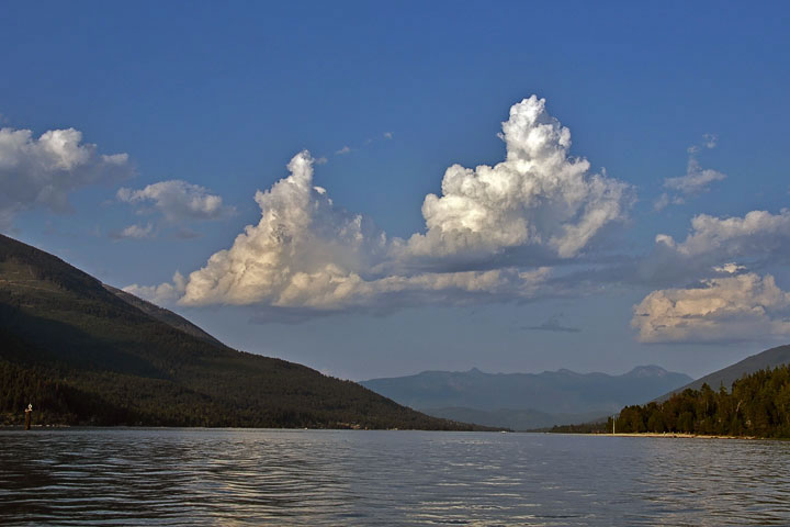 cumulus over lake